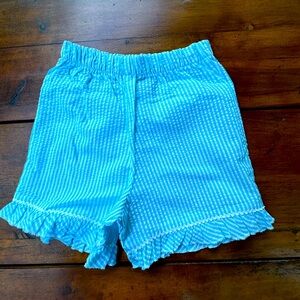 Bailey Boys seersucker shorts size 3T. Turquoise and white like new.